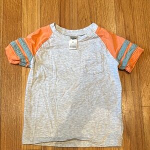 Kids' Gray and Orange Raglan T-Shirt